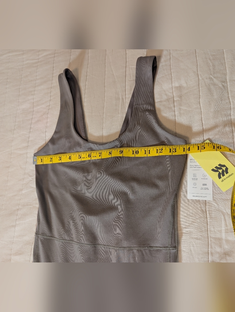 NWT all in motion Scoop Neck Bodysuit, Women's Small, Brown - Picture 3 of 7